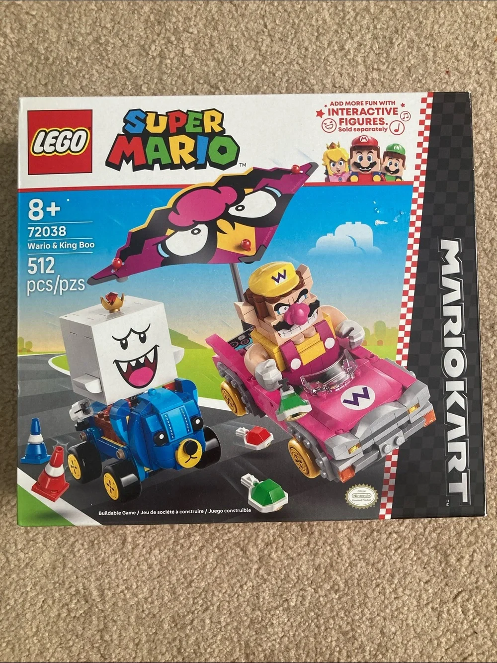 LEGO Super Mario Wario & King Boo Kart Set Pink & Blue